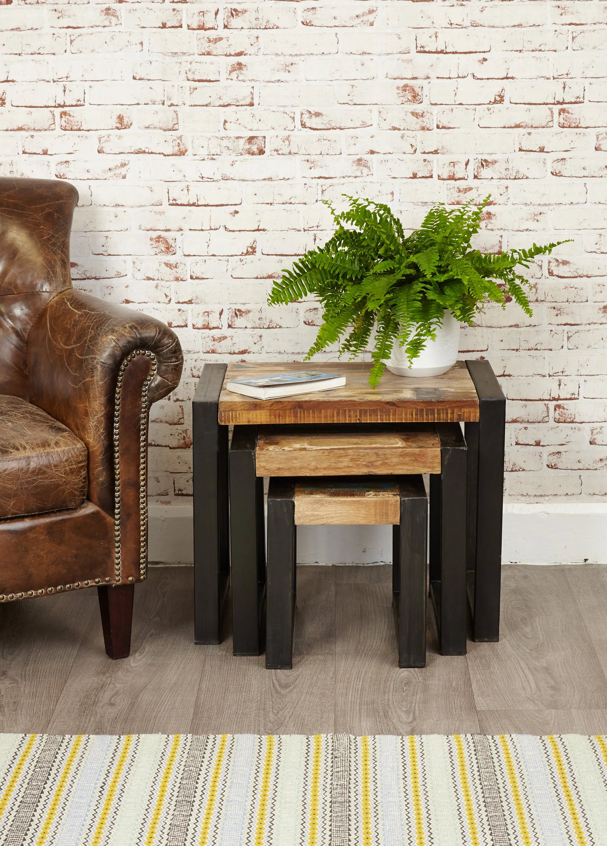 Wood Furniture UK - Shop Urban Chic Nest of Tables - Oakavia