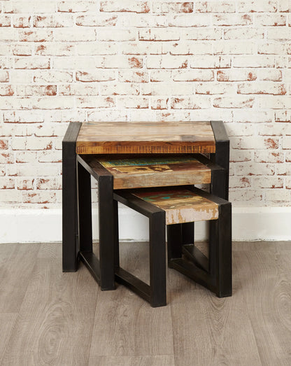 Wood Furniture UK - Shop Urban Chic Nest of Tables - Oakavia