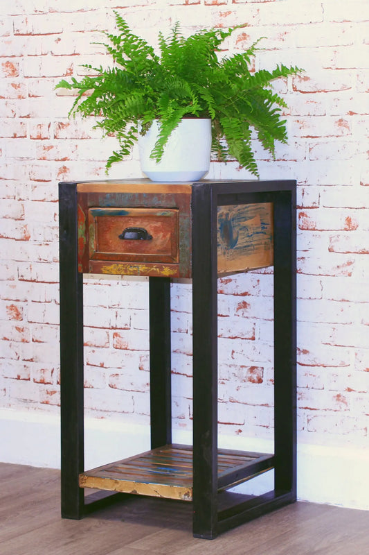 Wood Furniture UK - Shop Urban Chic Plant Stand/Lamp Table - Oakavia