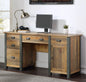 Wood Furniture UK - Shop Urban Elegance - Reclaimed Twin Pedestal Home Office Desk - Oakavia