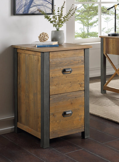 Wood Furniture UK - Shop Urban Elegance - Reclaimed Two Drawer Filing Cabinet - Oakavia