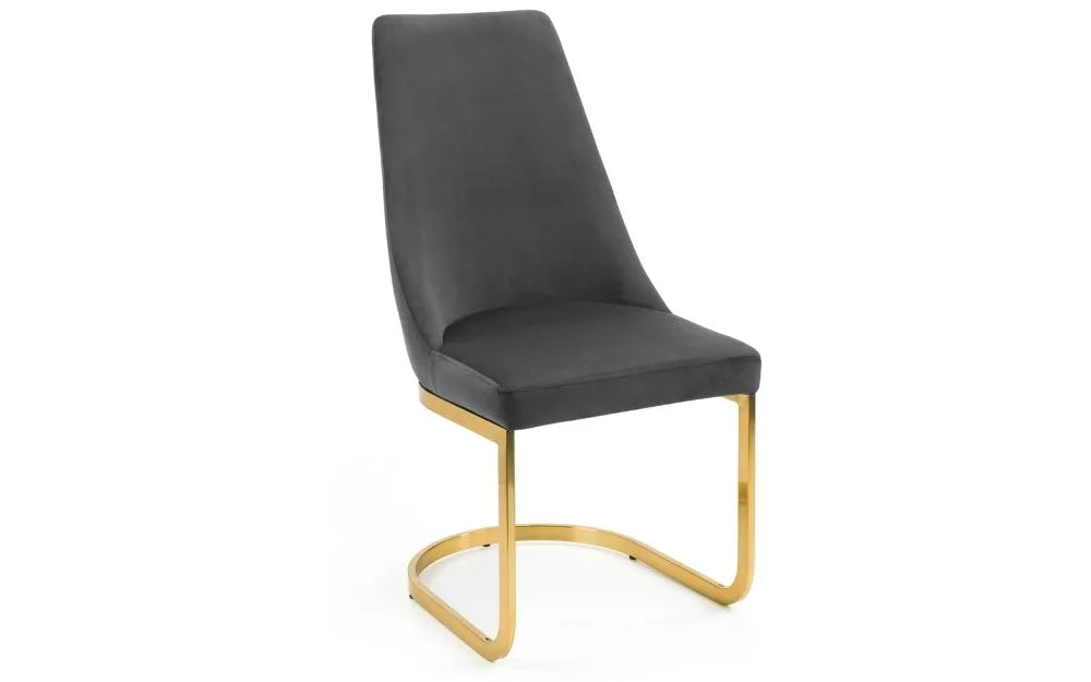 VITTORIA CANTILEVER DINING CHAIR - GREY Julian Bowen