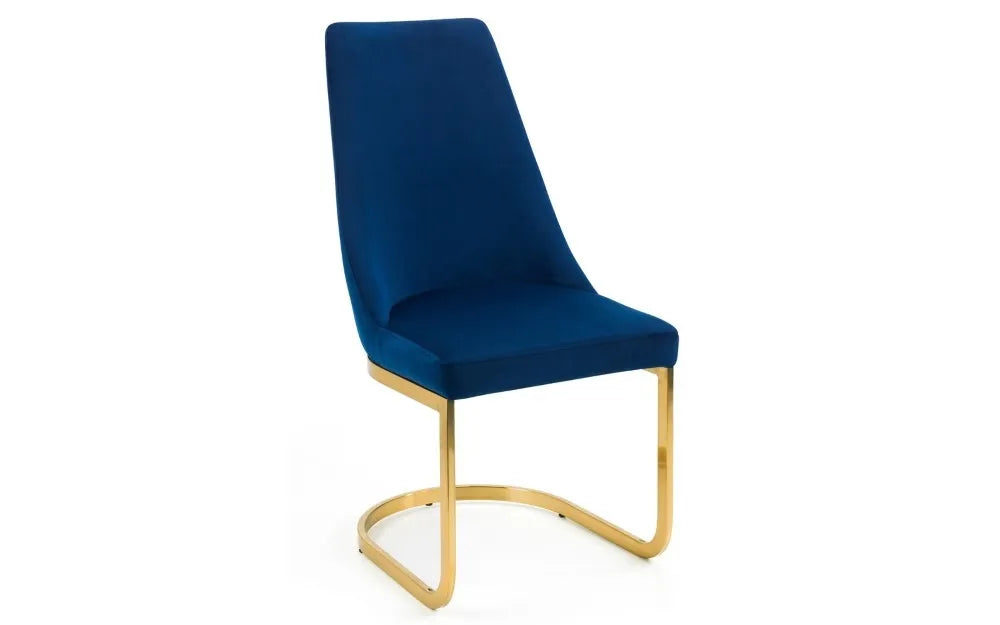 VITTORIA CANTILEVER DINING CHAIR - BLUE Julian Bowen