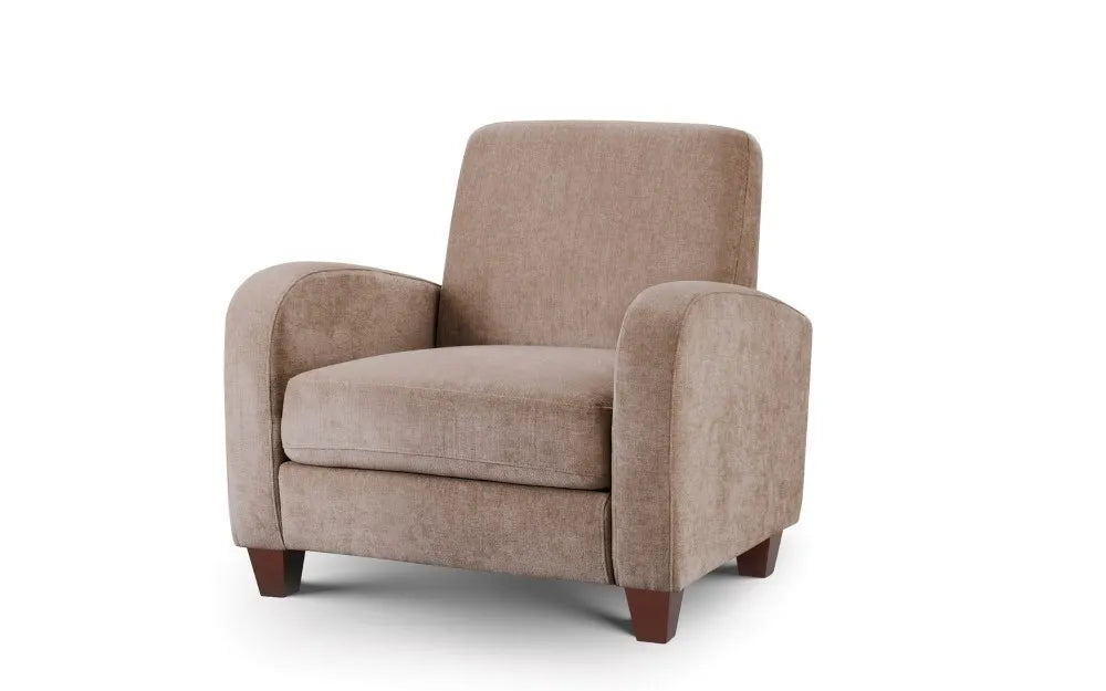 Vivo Chair In Mink Chenille Fabric Julian Bowen