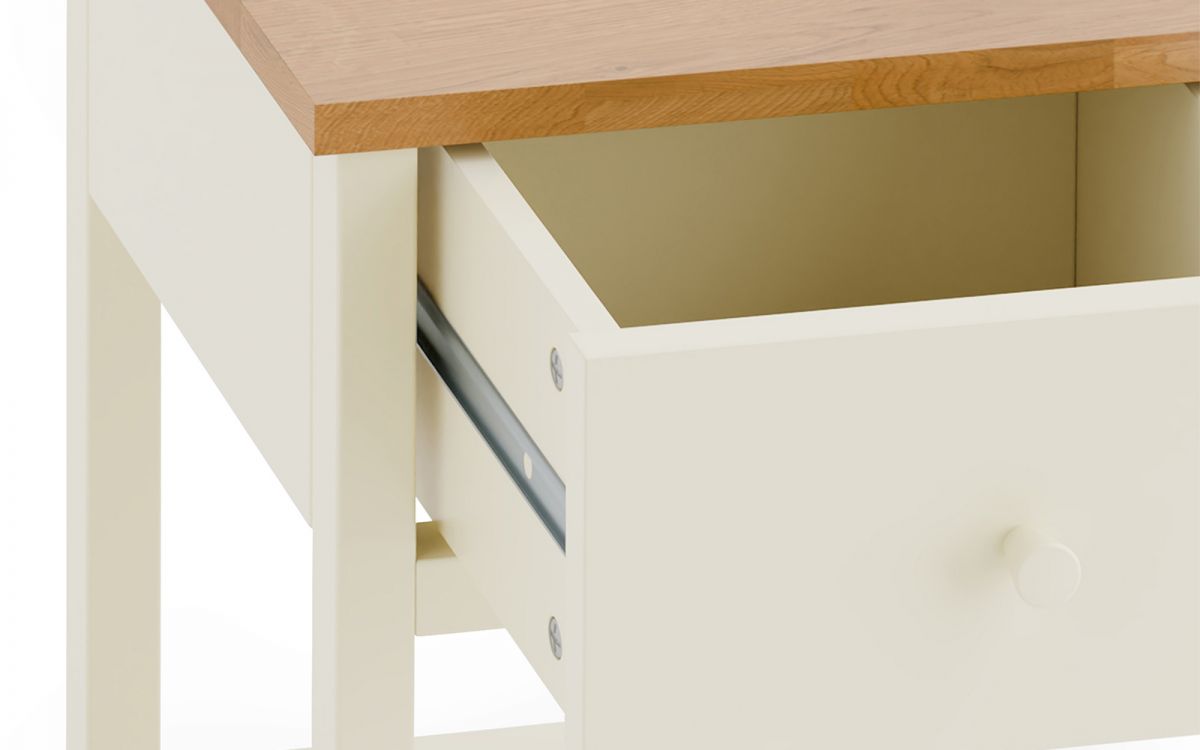 Coxmoor 1 Drawer Bedside - Ivory & Oak