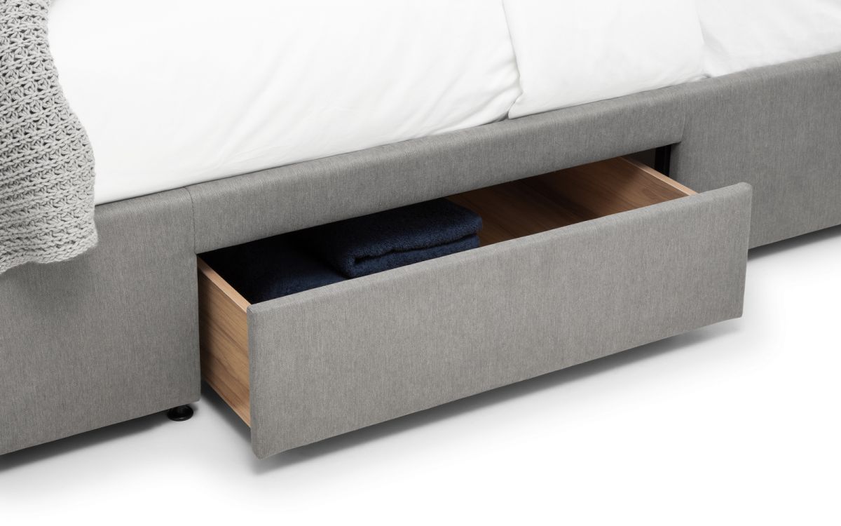 Fullerton 4 Drawer 135cm Double Bed - Grey Julian Bowen