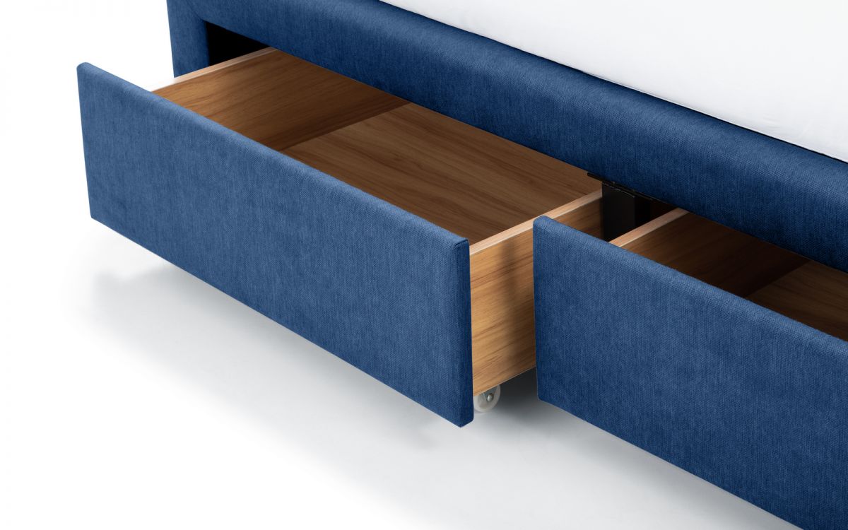 Fullerton 4 Drawer 150cm King Size Bed - Blue Julian Bowen