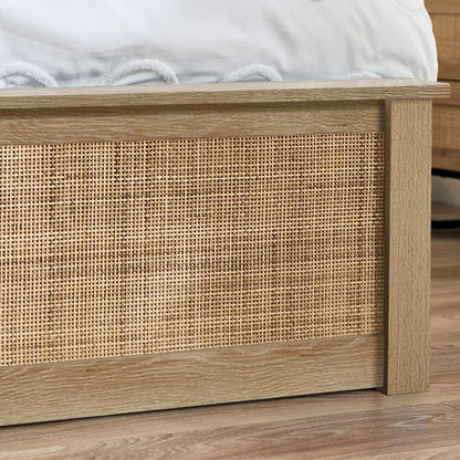 Padstow Ottoman 135Cm Double Bed - Oak