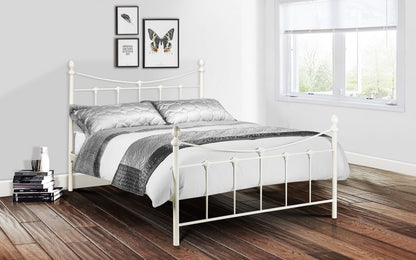 Rebecca Bed 150cm King Size - Stone White Julian Bowen