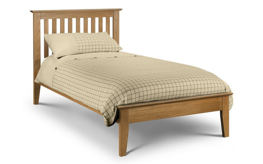 Salerno Shaker Bed 90cm Single - Oak Julian Bowen