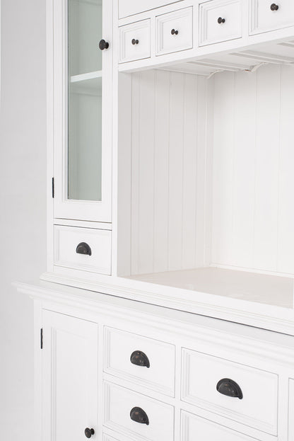 NovaSolo Halifax Classic White Kitchen Hutch Unit - Oakavia