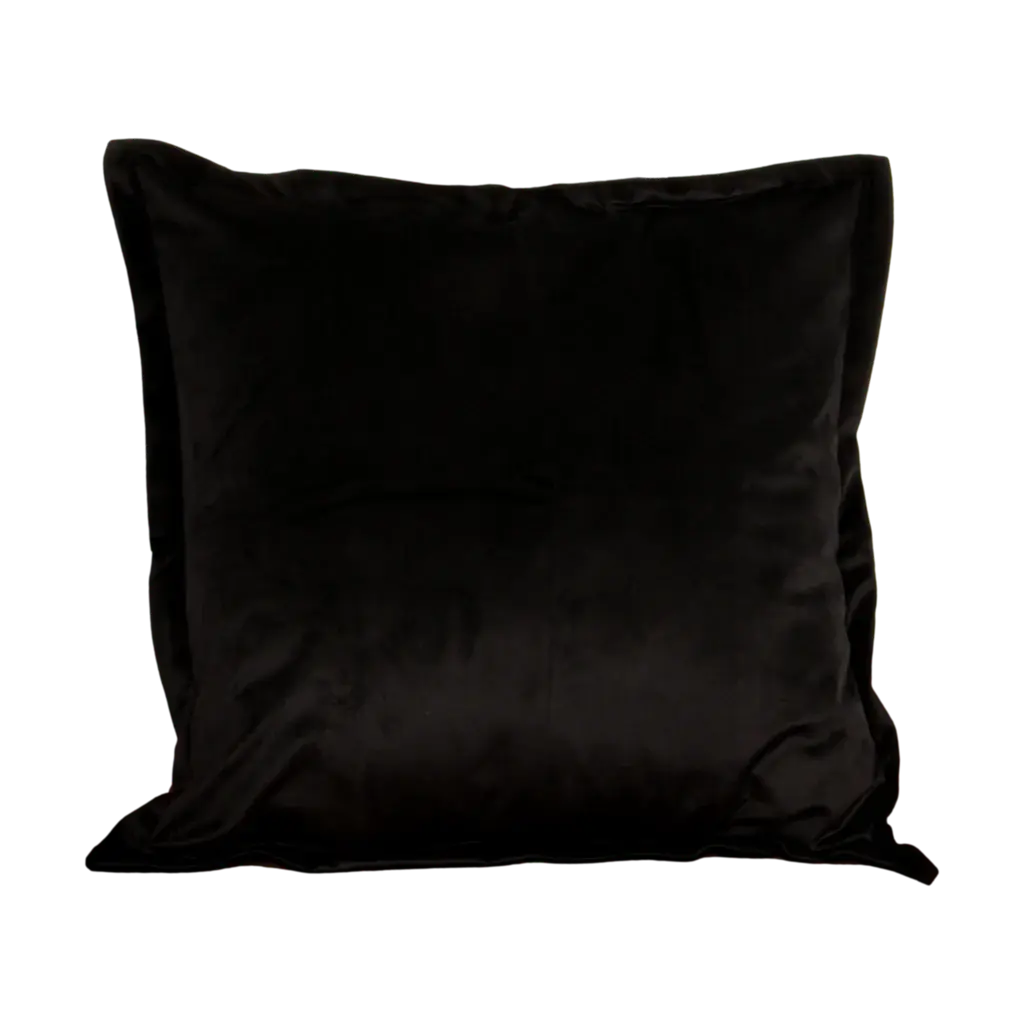 Black Velvet Cushion - Feather Filled - Oakavia