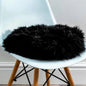 Black Round Sheepskin Chair Pad - Oakavia