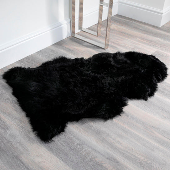 Black Sheepskin Rug XXL - Oakavia