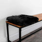 Black Square Sheepskin Chair Pad - Oakavia