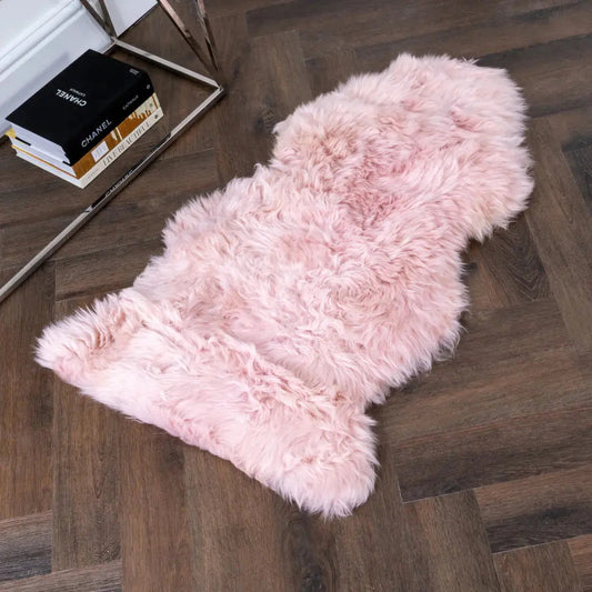 Blush Pink Sheepskin Rug XXL - Oakavia