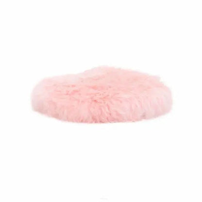 Blush Pink Round Sheepskin Chair Pad - Oakavia