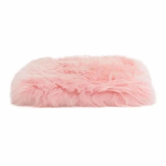 Blush Pink Square Sheepskin Chair Pad - Oakavia