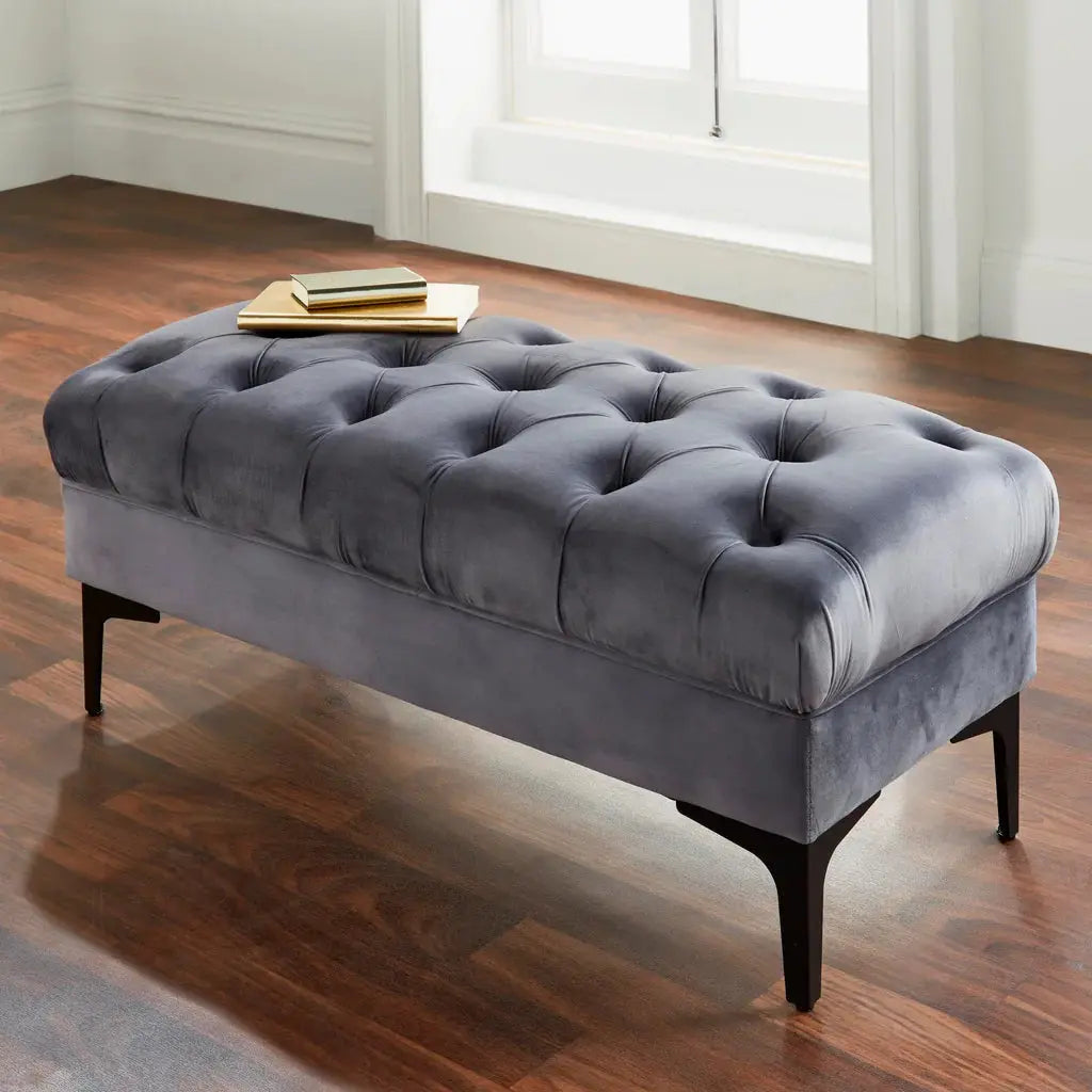 Button Bench Grey - Oakavia