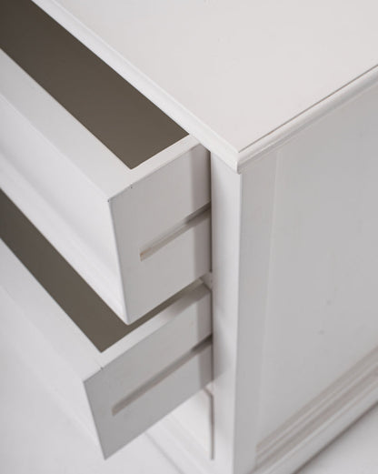 NovaSolo Halifax Grand Classic White Finish Bedside Drawer Unit - Oakavia