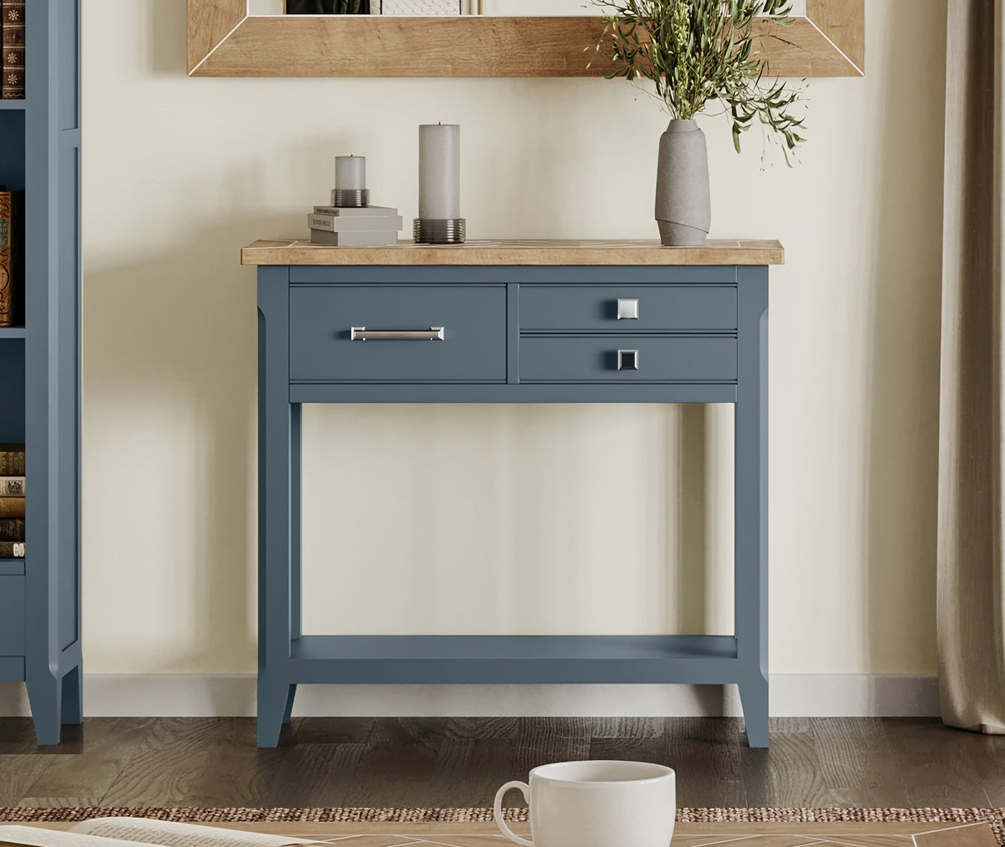 Signature Blue - Reclaimed Small Console Table Baumhaus