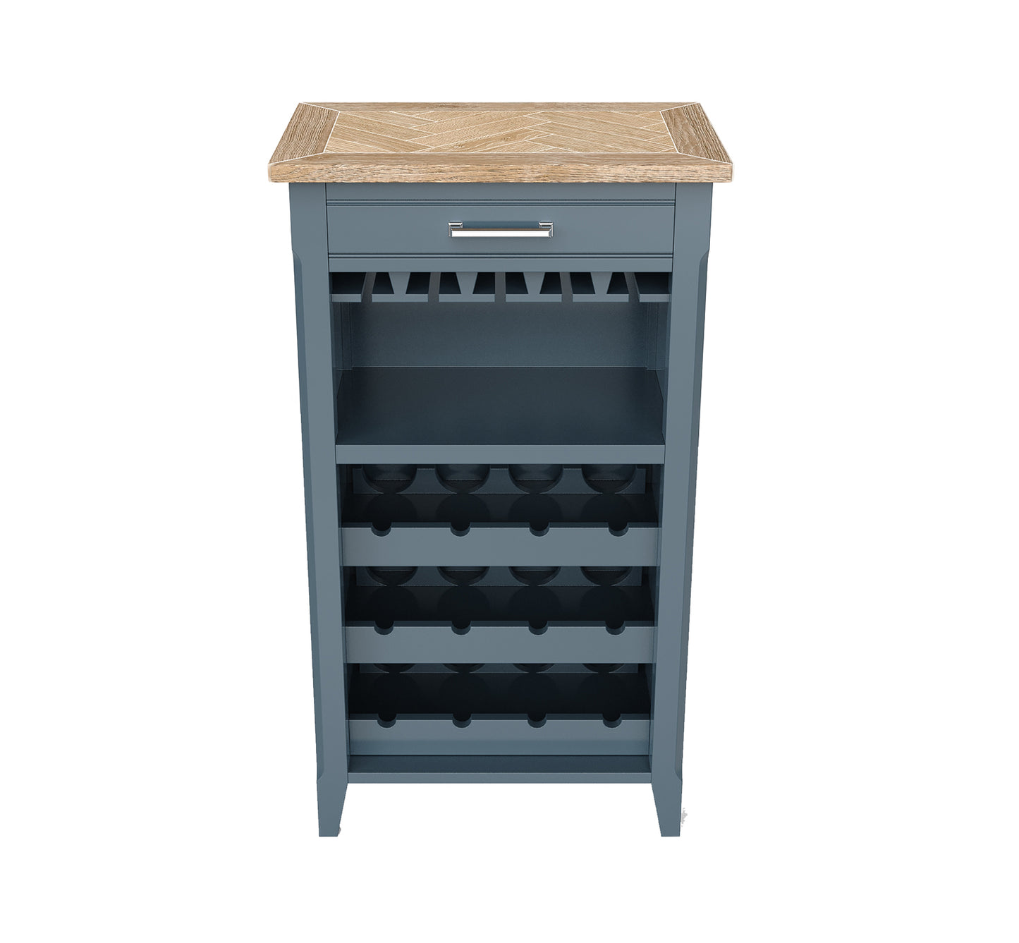 Signature Blue Wine Rack / Glass Storage Cabinet Baumhaus