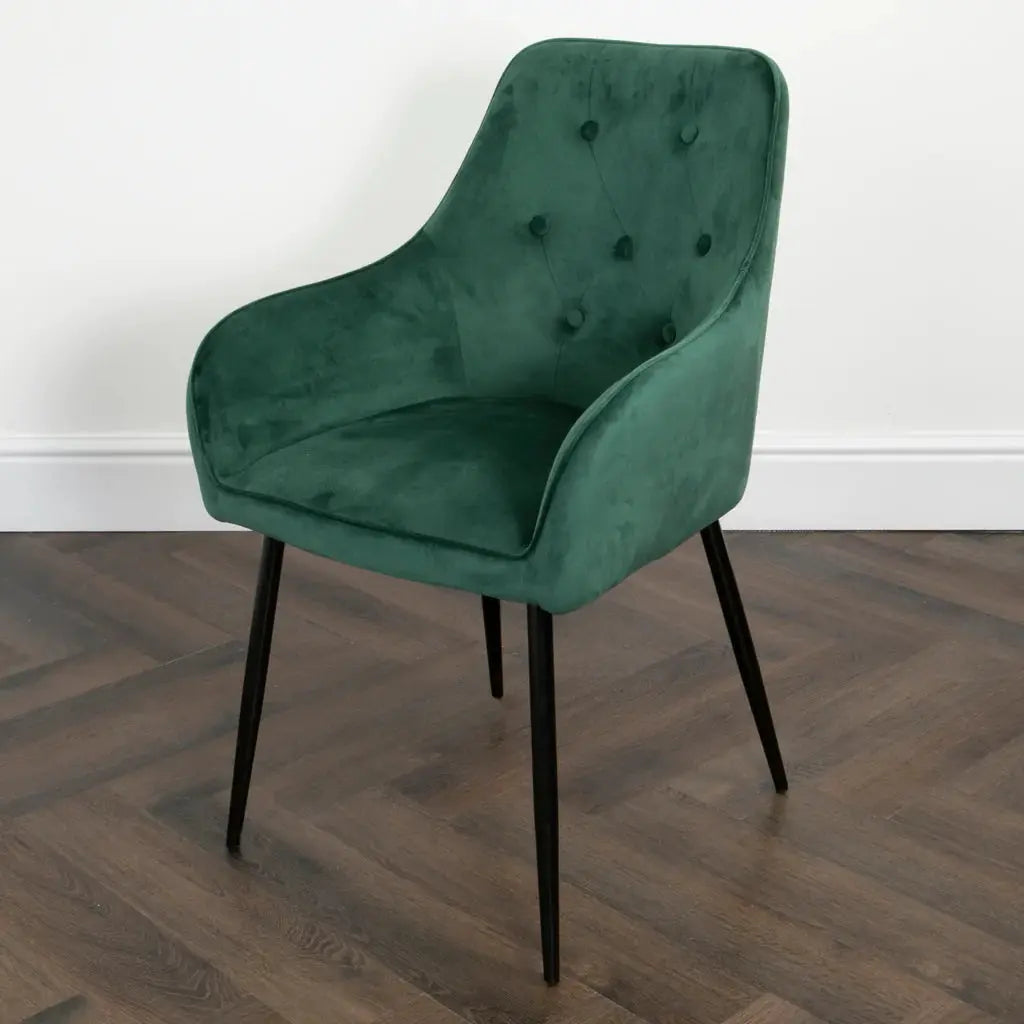 Chesterfield Green Dining Chair (set of 2) - Oakavia