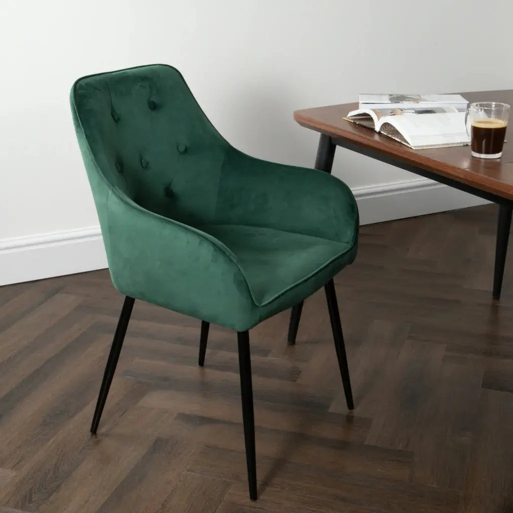 Chesterfield Green Dining Chair (set of 2) - Oakavia