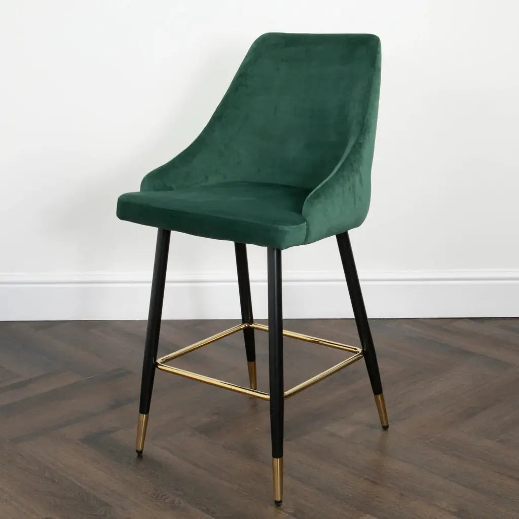 Chesterfield Green Kitchen Bar Stool (set of 2) - Oakavia