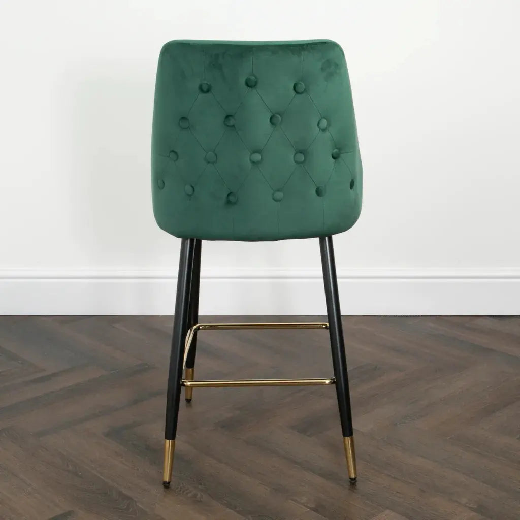 Chesterfield Green Kitchen Bar Stool (set of 2) - Oakavia