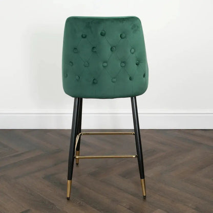 Chesterfield Green Kitchen Bar Stool (set of 2) - Oakavia