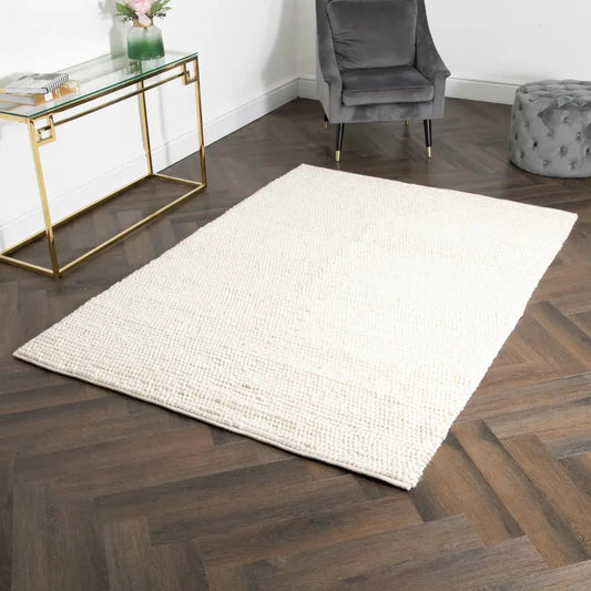 Cream Bubble Large Wool Rug - 120 x 180cm - Oakavia