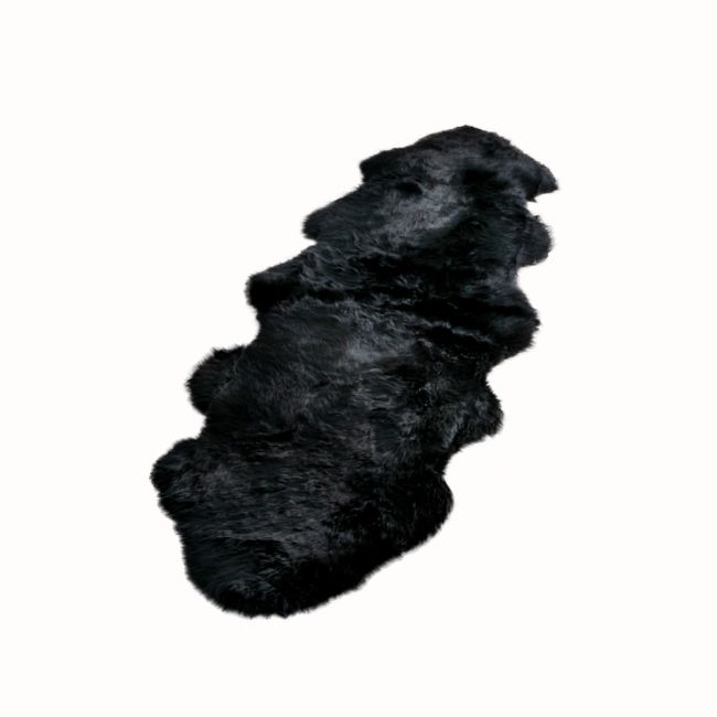 Double Black Sheepskin Rug - Oakavia