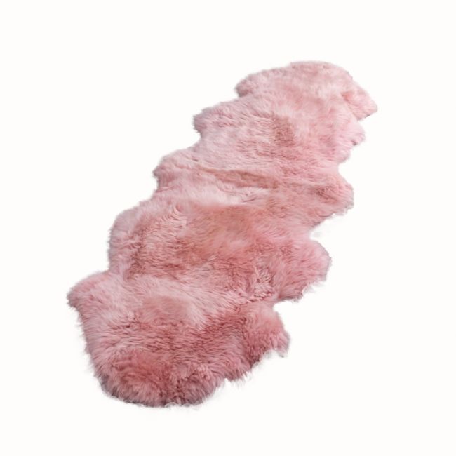 Double Blush Pink Sheepskin Rug - Oakavia