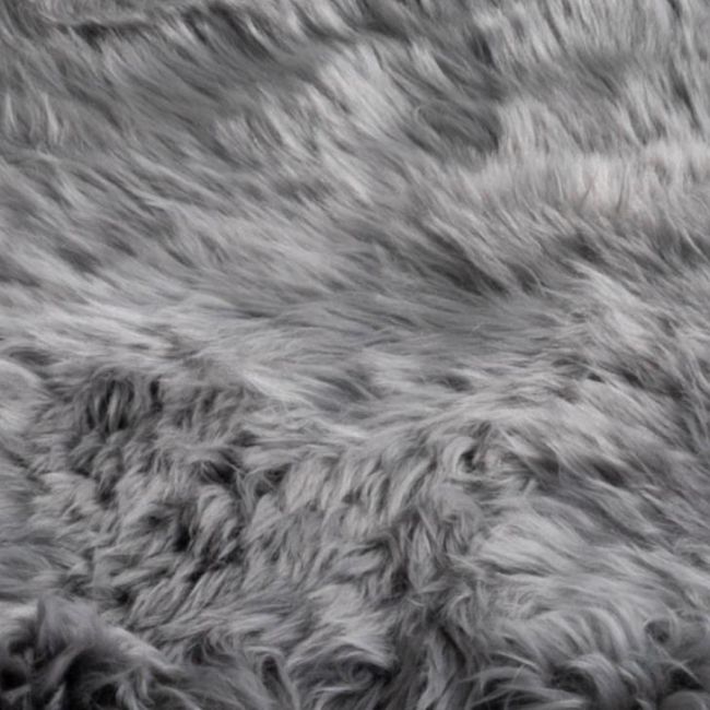 Double Grey Sheepskin Rug - Oakavia