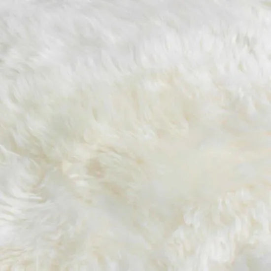 Double Natural White Sheepskin Rug - Oakavia