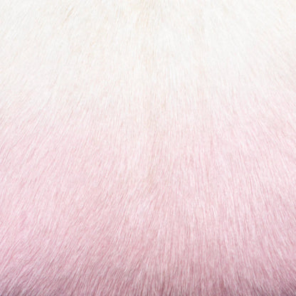 Ivory/Pink Goatskin Ombre Pouffe - Oakavia