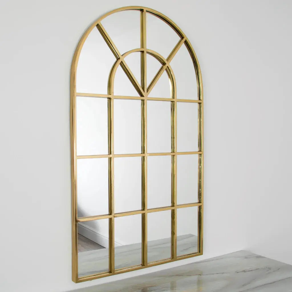 Gold Arched Rome Mirror - Oakavia