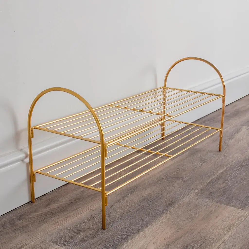 Gold Shoe Rack - Oakavia