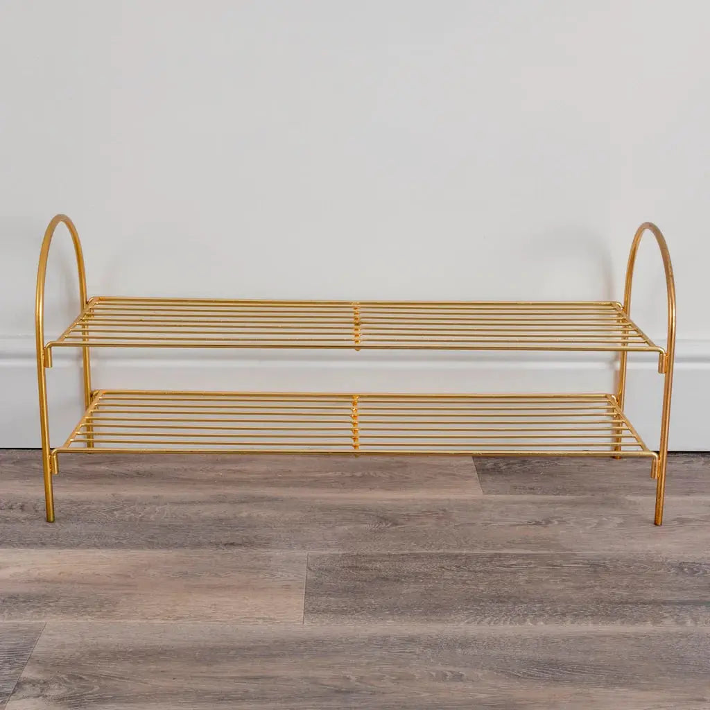 Gold Shoe Rack - Oakavia