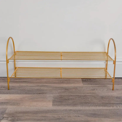 Gold Shoe Rack - Oakavia