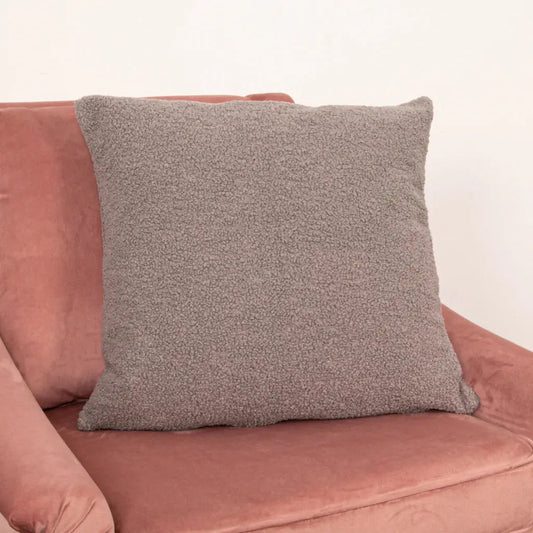 Grey Teddy Cushion - Feather Filled - Oakavia