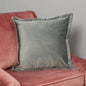 Grey Velvet Cushion - Feather Filled - Oakavia