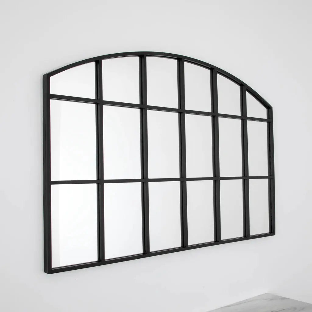 Horizontal Arch Mirror - Black - Oakavia