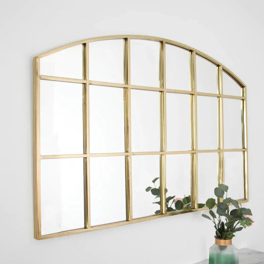 Horizontal Arch Mirror - Gold - Oakavia