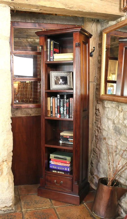 Wood Furniture UK - Shop La Roque Narrow Alcove Bookcase - Oakavia