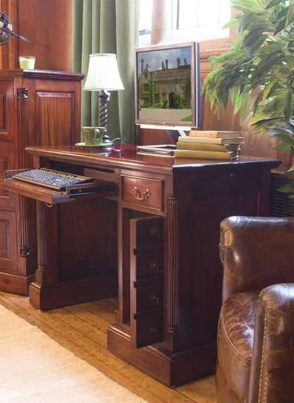 Wood Furniture UK - Shop La Roque Single Pedestal Computer Desk - Oakavia