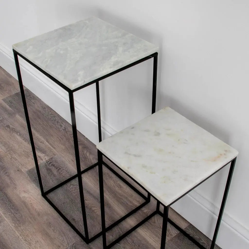 Marble Display Tables (set of 2) - Oakavia