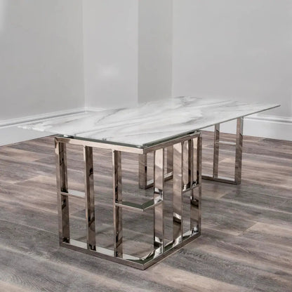 Marble Glass Manhattan Coffee Table - Oakavia