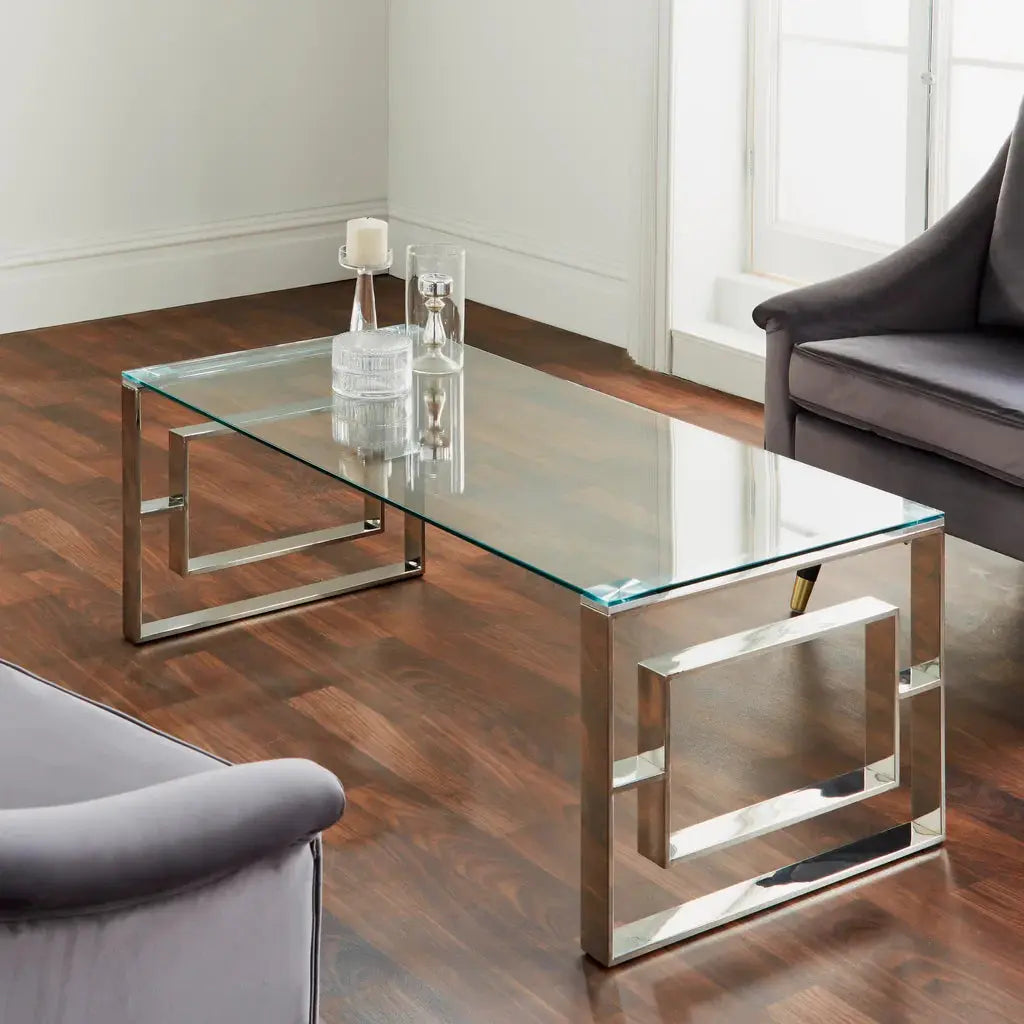 Milano Silver Plated Coffee Table - Oakavia